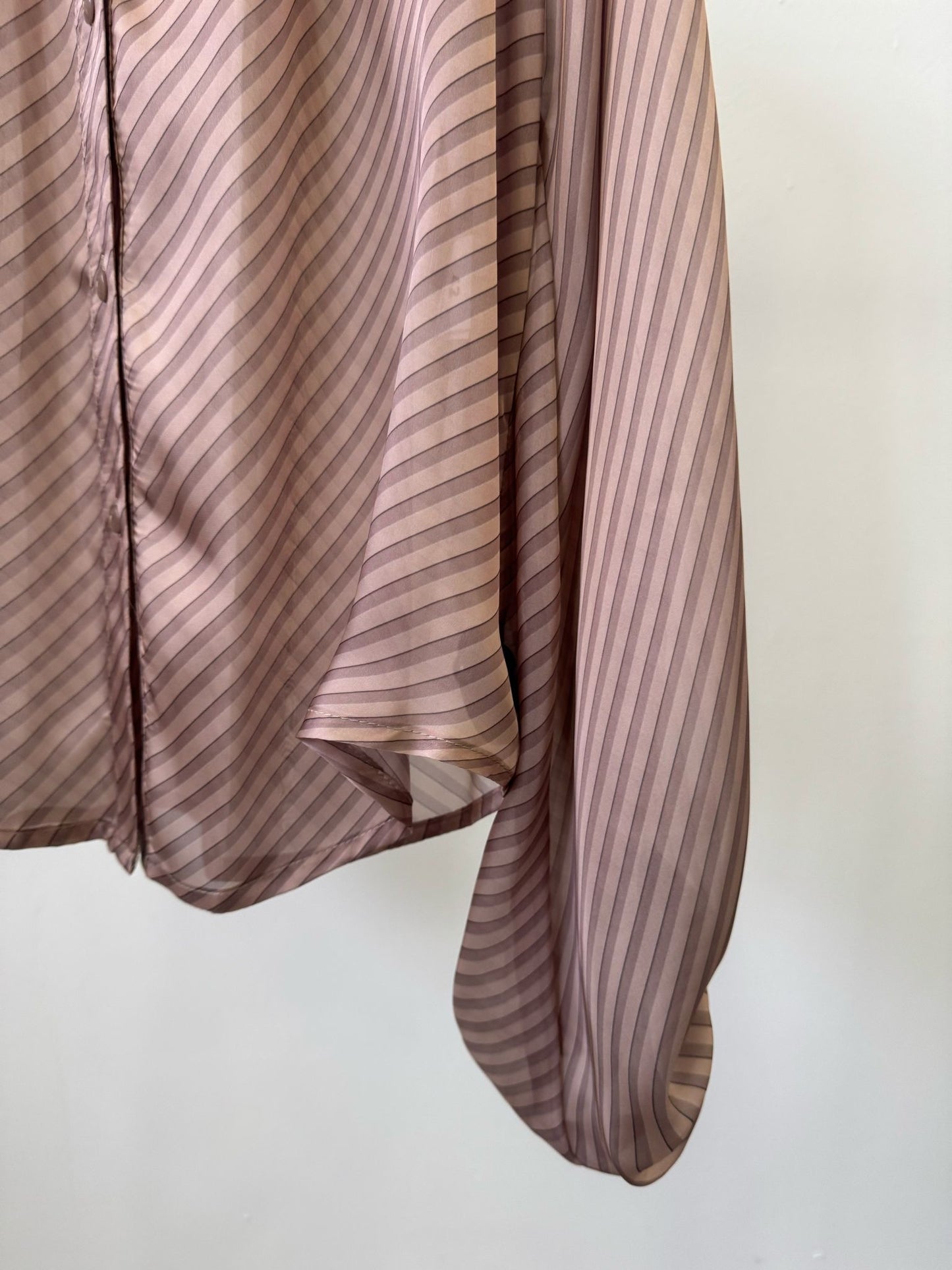 CAMICIA SATINATA A RIGHE