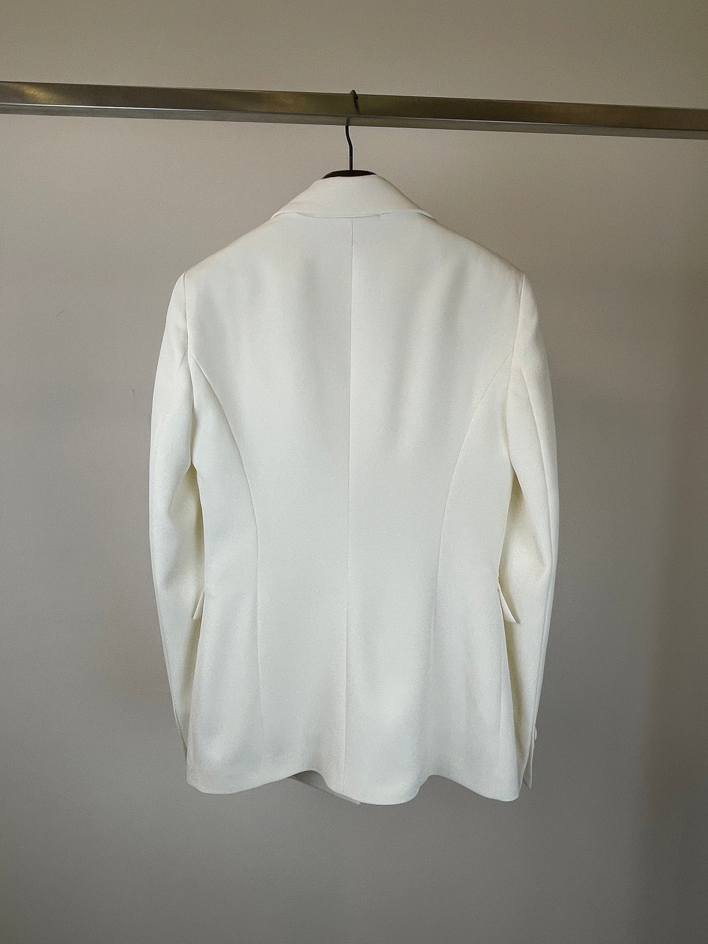 BLAZER MONOPETTO IN TESSUTO FLUIDO