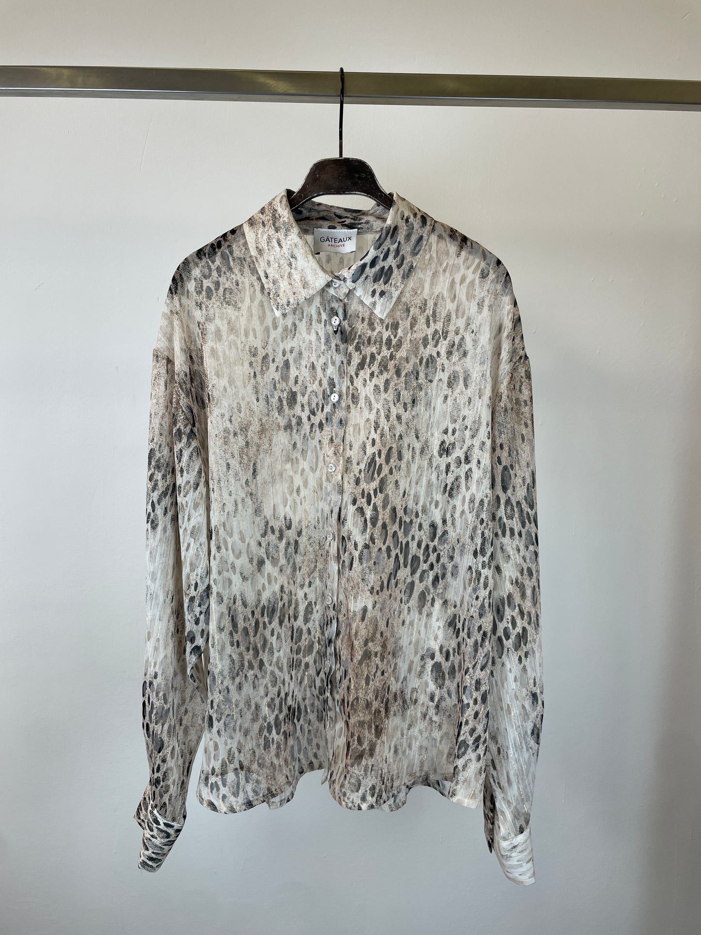 CAMICIA MACULATA SEMITRASPARENTE