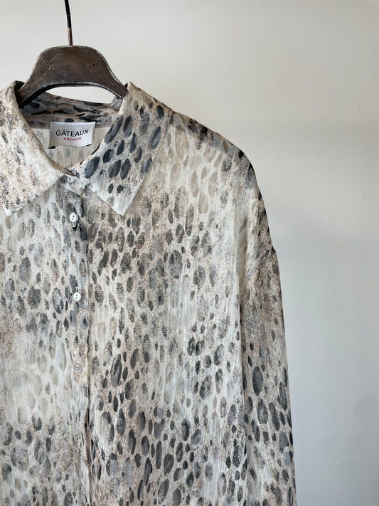 CAMICIA MACULATA SEMITRASPARENTE