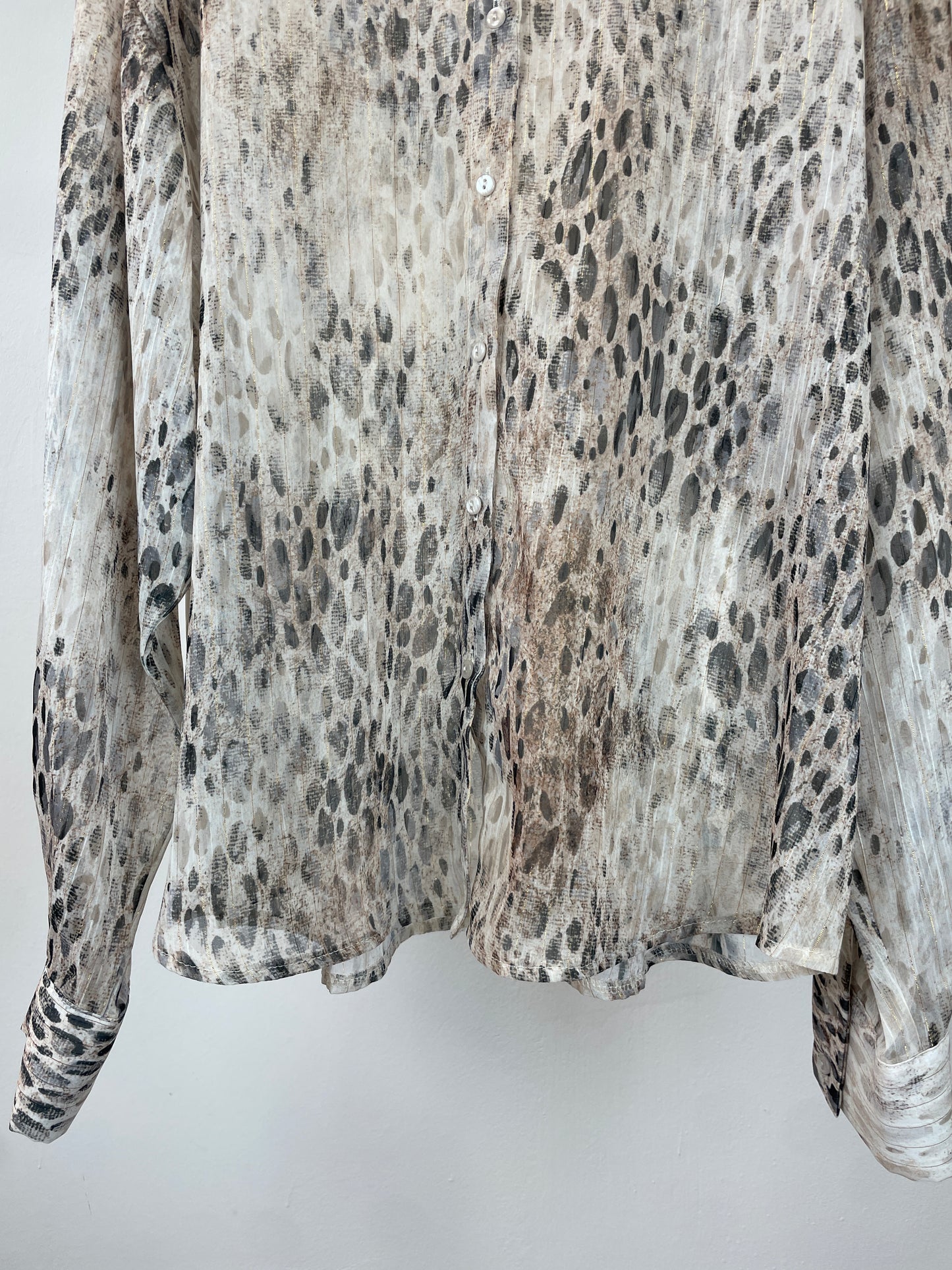 CAMICIA MACULATA SEMITRASPARENTE