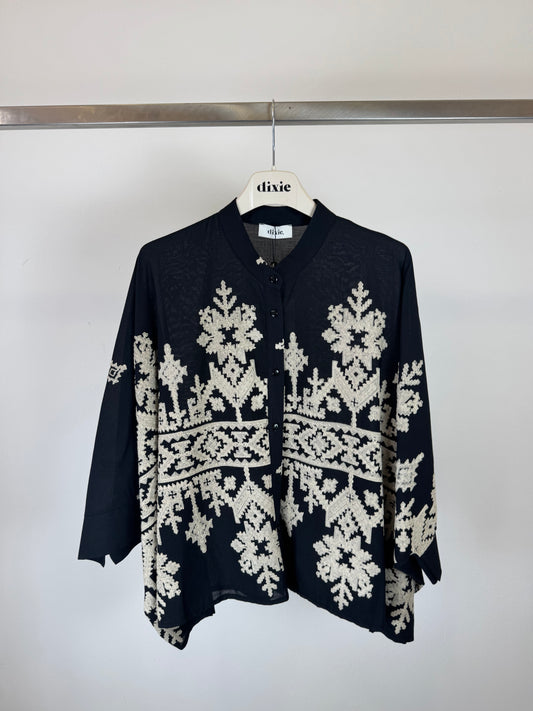 CAMICIA CON RICAMO ECRU
