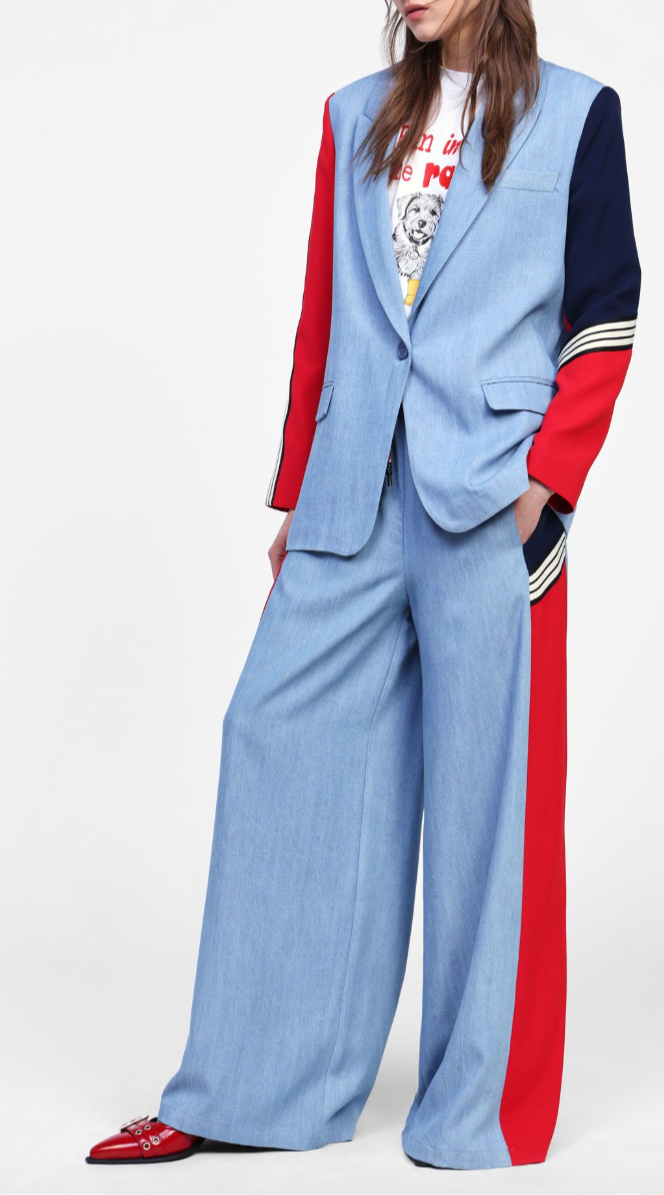 PANTALONI LARGHI CON BANDE LATERALI