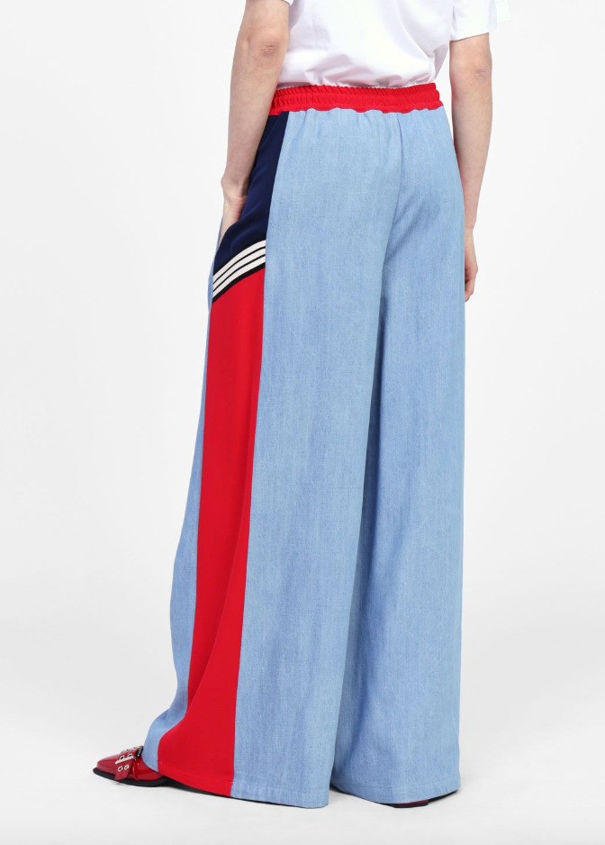 PANTALONI LARGHI CON BANDE LATERALI