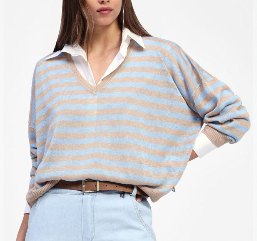 MAGLIA A RIGHE MANICHE LUNGHE
