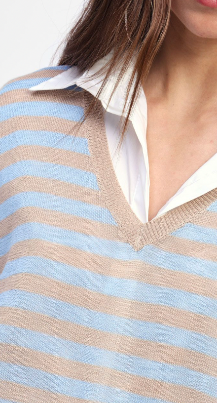 MAGLIA A RIGHE MANICHE LUNGHE