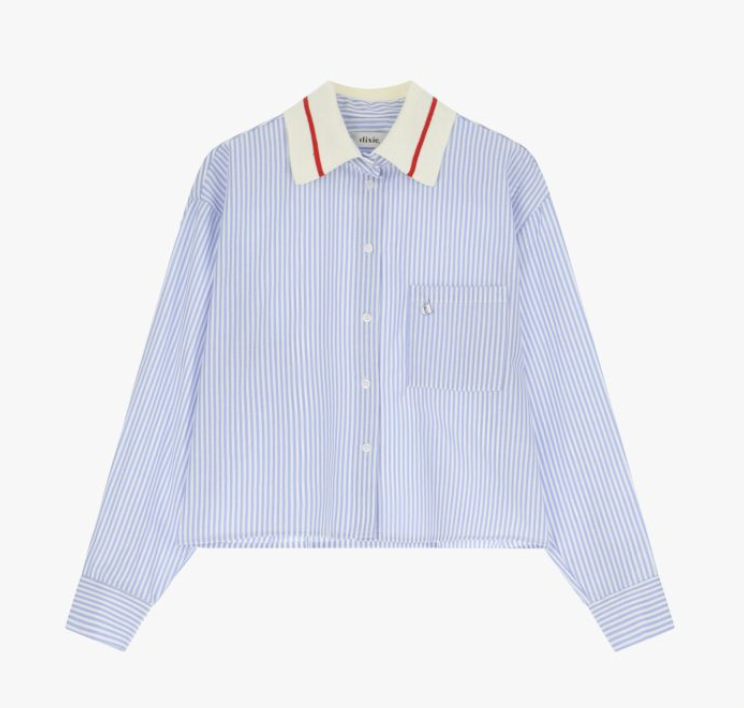 CAMICIA RIGHE CON COLLETTO POLO