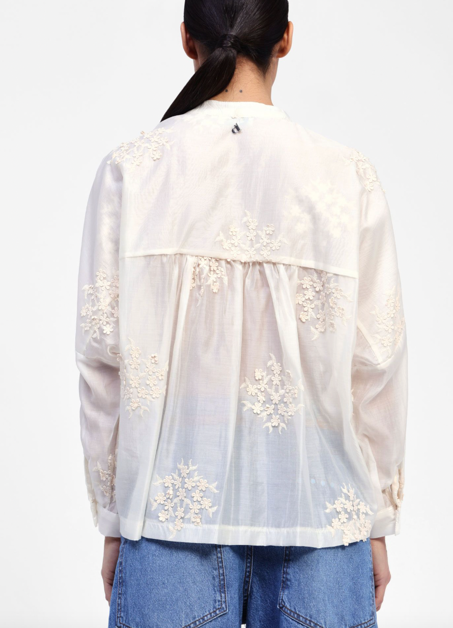 CAMICIA RICAMO FLOREALE