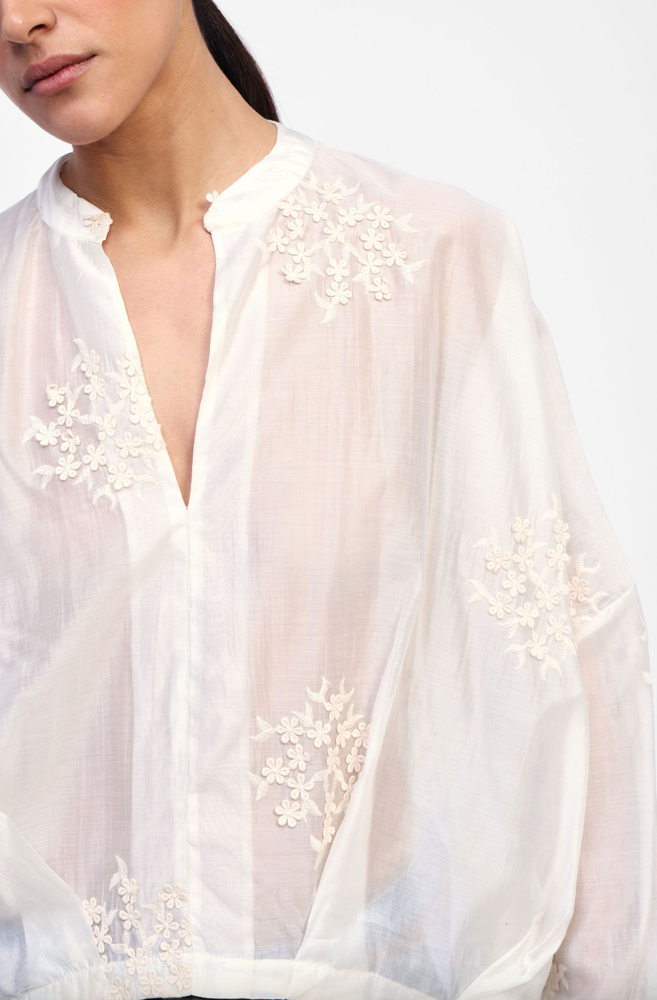 CAMICIA RICAMO FLOREALE