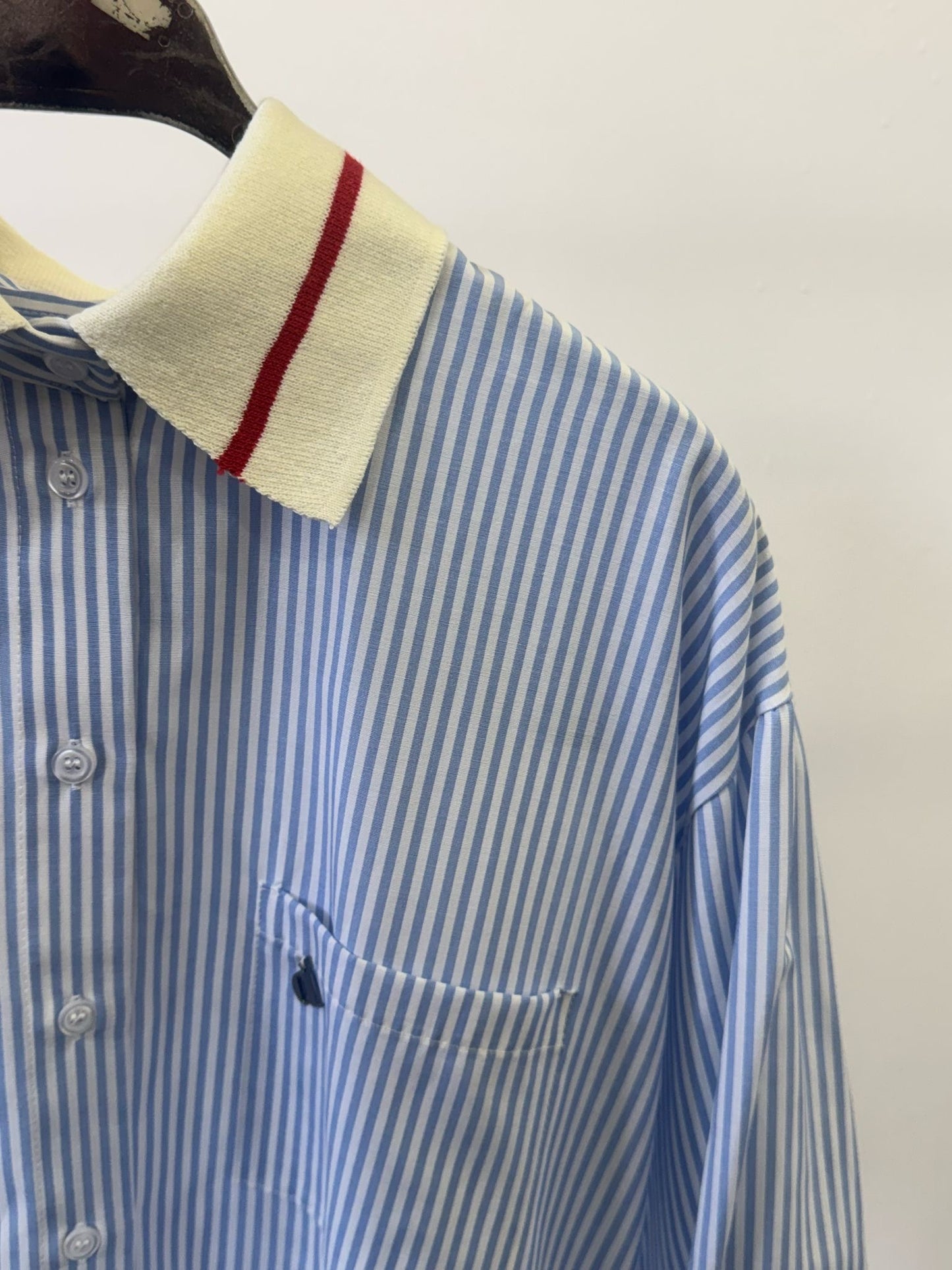 CAMICIA RIGHE CON COLLETTO POLO